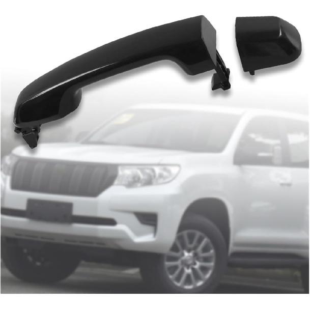 Rear Right Left Door Handle Car Exterior Outside Door Handle Compatible Compatible With Toyota Prado Landcruiser FJ150 4Runner 2010-2017 1Pc Black Rear