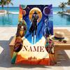 Custom Name Yoda's Legacy Stylish Digital Printing Beach Towel Quick‑Drying Absorbent Blanket for Beach Pool Gym Travel