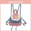 Retro Style Girls School Bag With Lace Embellishment And Compact Capacity