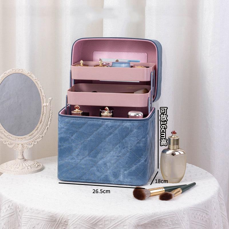 Large Capacity Advanced PU Leather Makeup Bags Fashion  Women's Travel Multiple Models Portable Makeup Box Portable Storage Bags