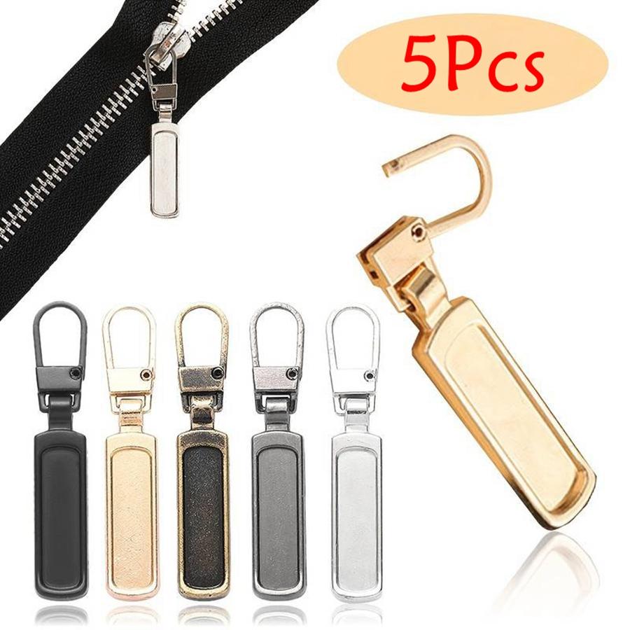 Estrattore per cursore per cerniera da 5 pezzi Estrattore per cerniera di ricambio universale Kit di riparazione per cerniera istantanea per fibbia rotta Accessori per cucito artigianale fai-da-te