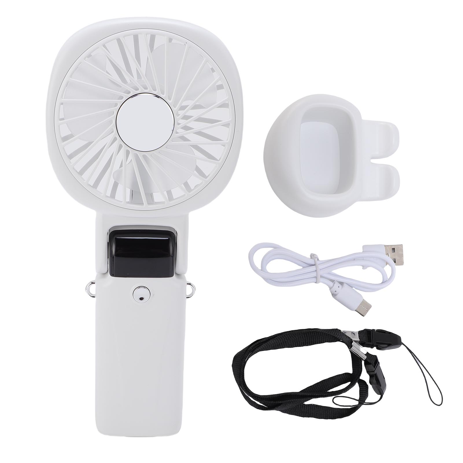 

Portable Handheld Fan Power Bank Silent Neck Hanging USB Desktop Fan for Outdoor and Travel Green белый