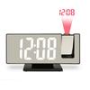 Digital Clock Temperature Display with Projection and Mirror Alarm Clock for Bedroom Easy to Set with Projection