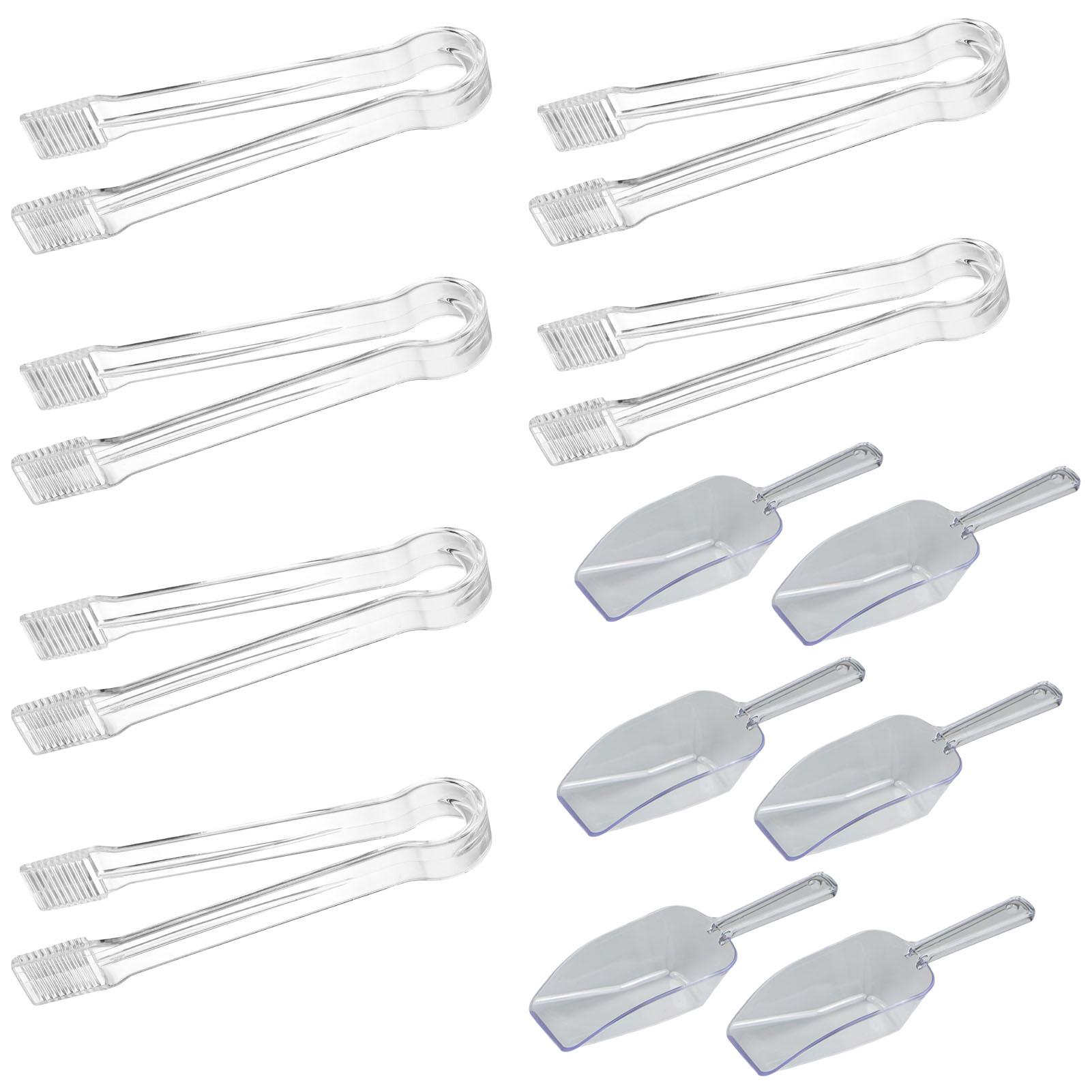 

10PCS Clear Mini Serving Tongs - Durable Plastic Food Clips for Ice, Buffet - Perfect for Parties, Weddings, and College Dorms