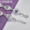 CHSHINE 925 Sterling Silver Color Crystal Chain Bracelet For Women Wedding Party Fashion Jewelry
