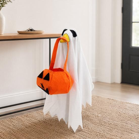 Halloween Ghost Goose Outfit, Lawn Porch Goose Clothes, Fall Halloween Goose Costume for Outdoor Patio Yard Lawn Decoration