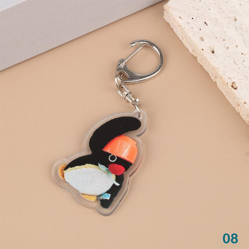 Pinguin Roztomilý Kreslený Akrylový Přívěsek na Klíče Kawaii Hračka Přívěsek na Batoh Školní Tašku Zábavný Kroužek na Klíče Dárek