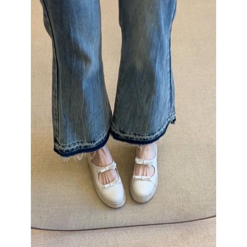 Sheepskin bow thick-soled heightening bag head half slippers women's summer wear casual versatile light mouth one-pedal single shoes