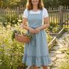Solid Color Retro European Apron Vintage Baking Apron Kitchen Clothes Kitchen Apron  Garden Work