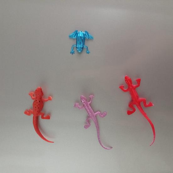 12Pcs/Set Simulated Reptile Refrigerator Magnet Home Office Kitchen Locker Fridge Magnetic 3D Gecko Frog Turtle Decoration Ornament