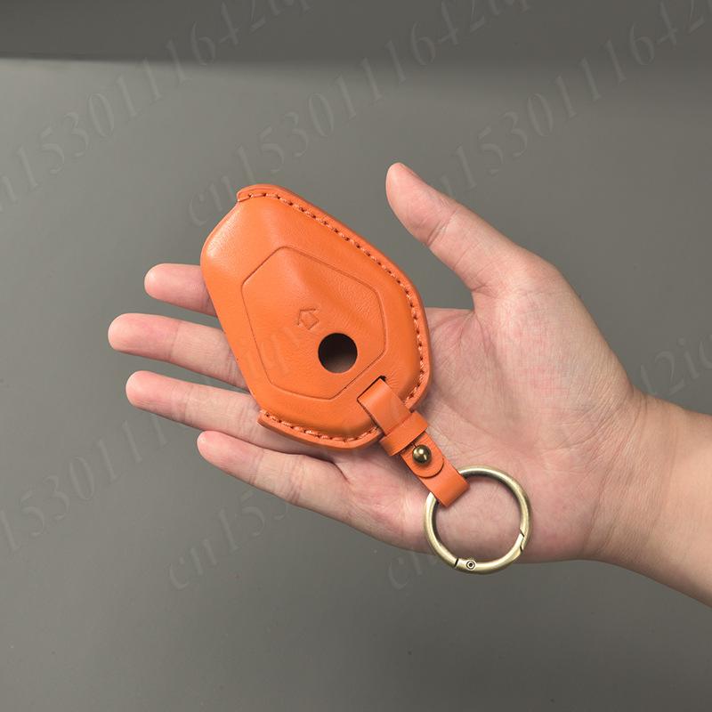 Motorcycle Leather Key Case for BMW R1300GS R12 ADV Handmade Cowhide Remote protective Cover Retro Keychain Shell Accessories