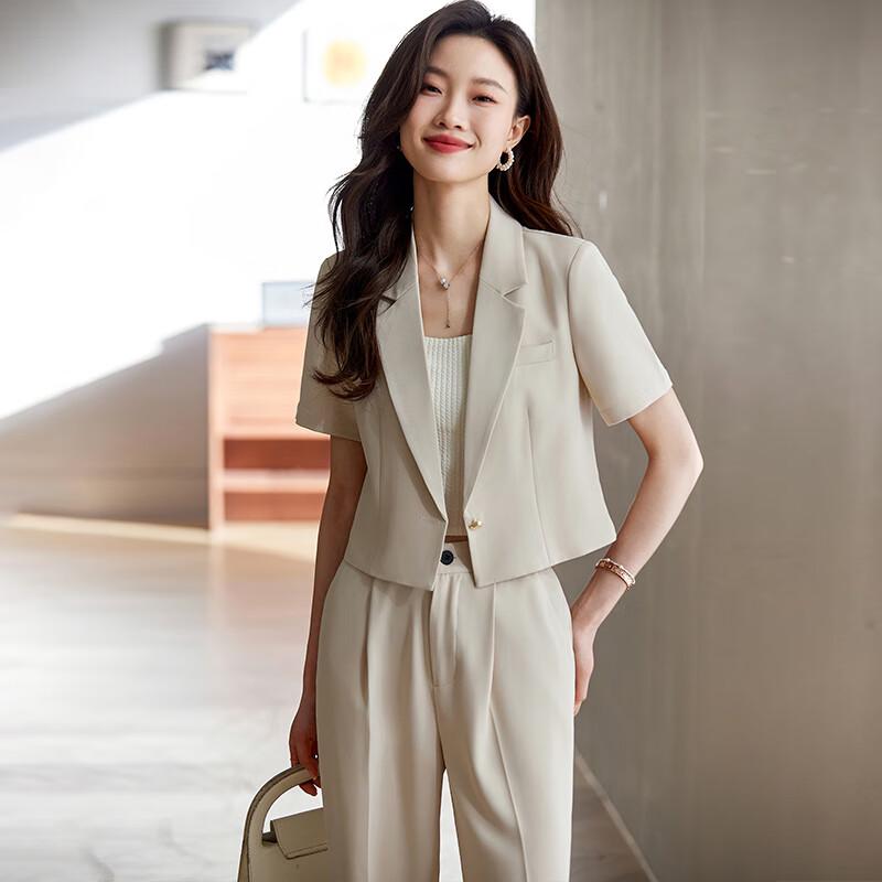 Women's Summer Short Sleeve Professional Suit Set