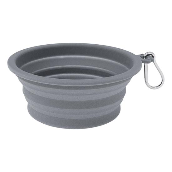 Ciotola Pieghevole per Cani, Ciotola Pieghevole per Gatti con Moschettone, Ciotola Portatile in Silicone per Animali Domestici Cani Gatti Viaggio Campeggio
