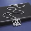 Fashion Love Celtic Knot Pendant Necklace 925 Silver Cast Jewelry