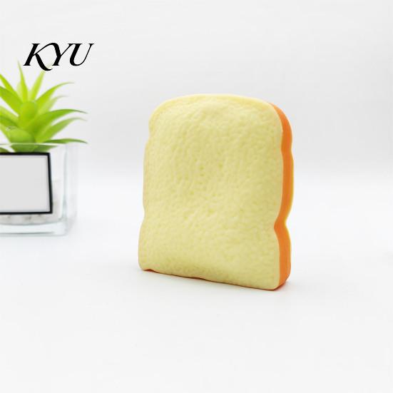 Simulated Toast Sensory Toy 1/2Pcs Stress Relief Toy, Sliced Bread Squeeze Adults Decompression Toys Soft Stretchy Fake Food Fidget for Kids