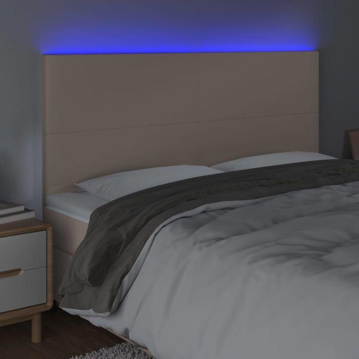 Tête de lit - MAISON EXCLUSIVE - Cappuccino - Similicuir - LED intégrée - Hauteur réglable