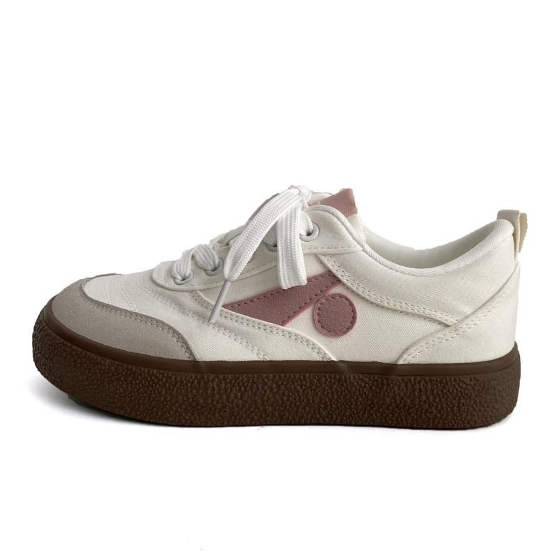 Fashion 2025 Spring Summer Thick Bottom Training Shoes New Retro Mixed Color Students Sneakers Casual Concise Soft Soled Sports Shoes