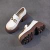 The first layer of cowhide loafers women's autumn 2025 new leather muffin thick-soled retro casual women's single shoes