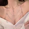 Stiletto Diamond Sexy Chest Chain Body Chain Elegant and Fashionable Design High-end Necklace Collar Chain Accessory