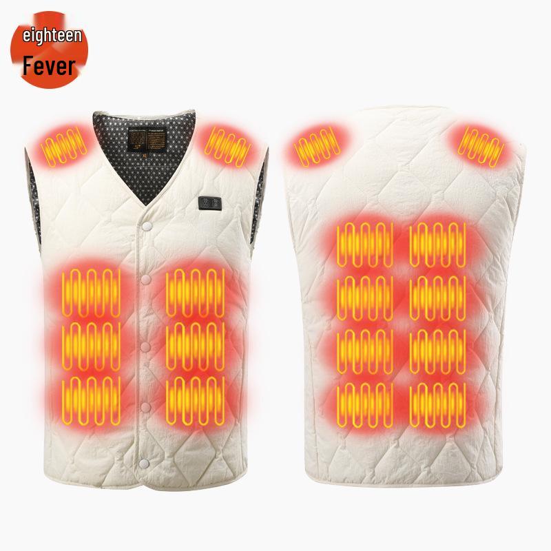 Smart Heated Vest - USB Charged Graphene Heating with Constant Temperature Cotton Gilet