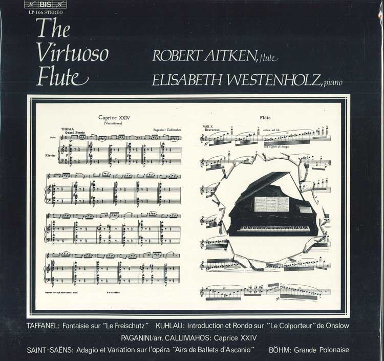 

LP Record ROBERT AITKEN ELISABETH WESTENHOLZ Virtuoso Flute LP166 BIS 1980 Sweden Classical Used