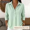 JPNTKY Women's Fashion Casual POLO Neck Long Sleeve Blouses & Shirts