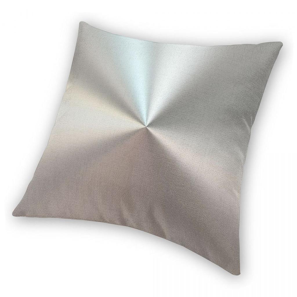 Federa Cuscino Superficie Argento Spazzolato Lucido Poliestere Lino Velluto Fantasia Cerniera Decorativa Copricuscino da Divano Copricuscino per Auto