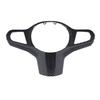 Carbon Fiber Steering Wheel Frame Trim Fadeproof Nappa Leather Steering Wheel Button Panel Trim for