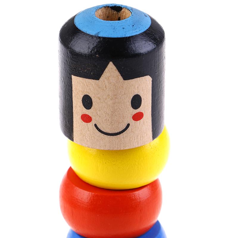 1Set Immortal Daruma Unbreakable Wooden Man Magic Toy Fun Toy Accessory