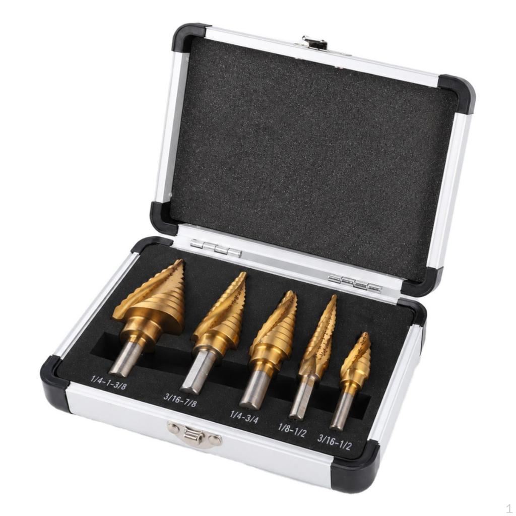 5 Pieces Step Set High-Speed Steel for DIYers, Professionals