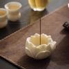 Nannlia Incense Holder, Lotus Shape, Cute and Stylish, Incense Burner for Buddhist Altars, Mini Buddhist Altar, Simple Design (White)