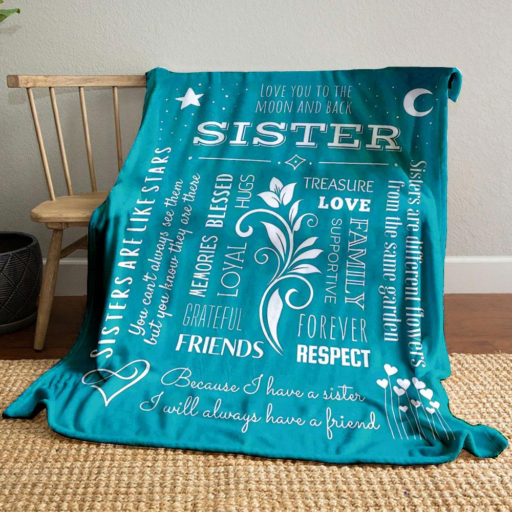 

Sister Themed Cozy Blanket bedroom Blanket for Livingroom Couch lunch break Soft throw for Friend s festival Gift 80cm x 120cm
