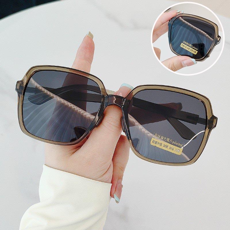 New Foldable Large Frame Polarized Sunglasses for Women with Advanced UV400 Protection and Sunscreen Eyeglasses Men Sun Glasses