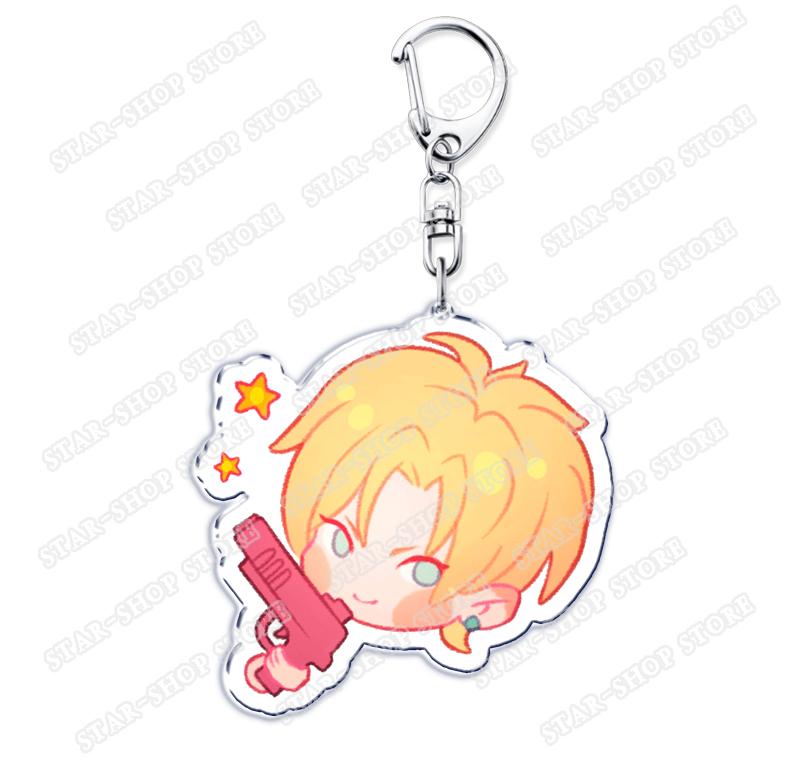 Popular Anime Banana Keychains for Accessories Jewelry BL Ash Lynx Eiji Okumura Yellow Keyrings Fans Friends Gifts
