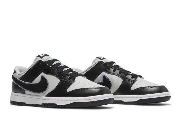 Men's Sneakers Nike Dunk Low Chenille Swoosh Black Grey Black/Grey/White