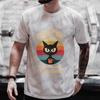Men's Street Wear Cat Lover Funny Coffee Because Murder Print T-shirt Short Sleeve O-neck Streetwear Summer T Shirts Men