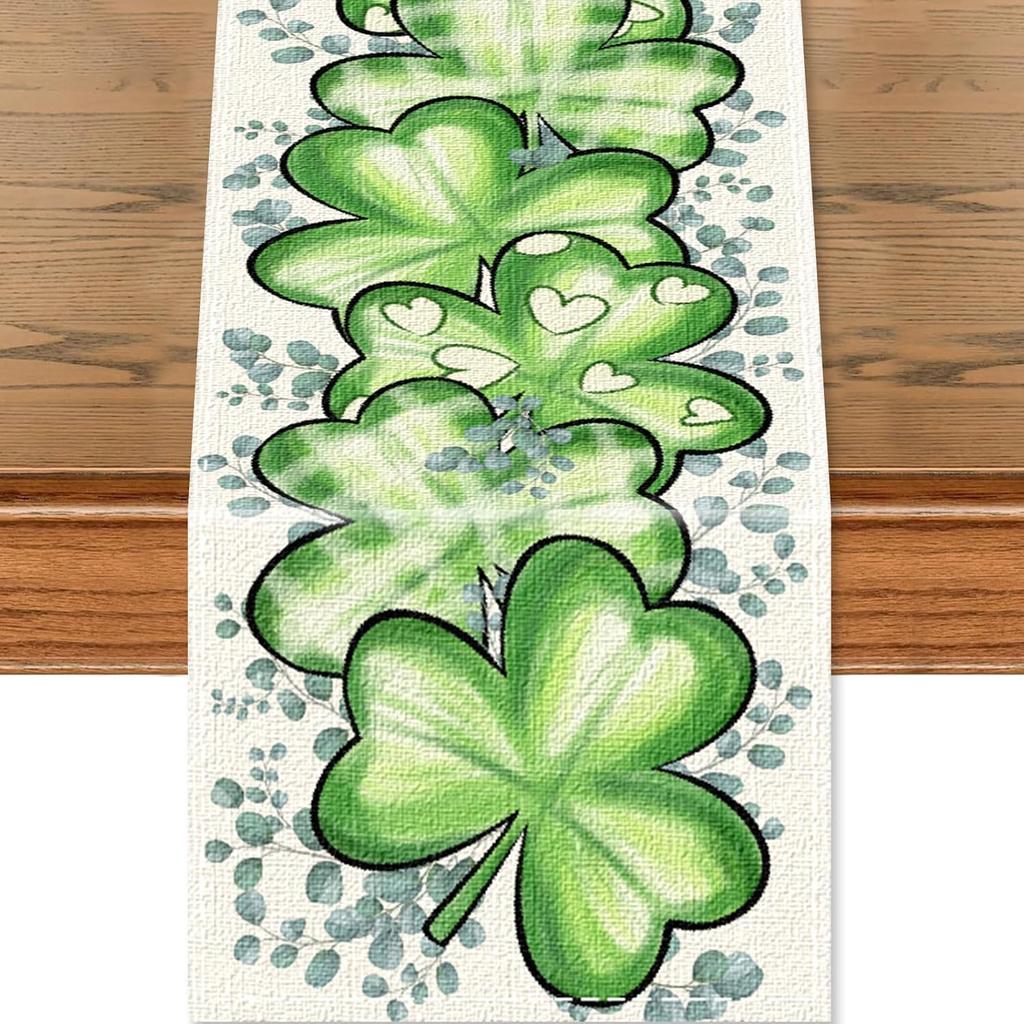 Pumpkin Buffalo Plaid Fall Table Runner, Fall Maple Leaves Kitchen Dining Table Runner Decoration for Thanksgiving Party Decor 13x72 Inch