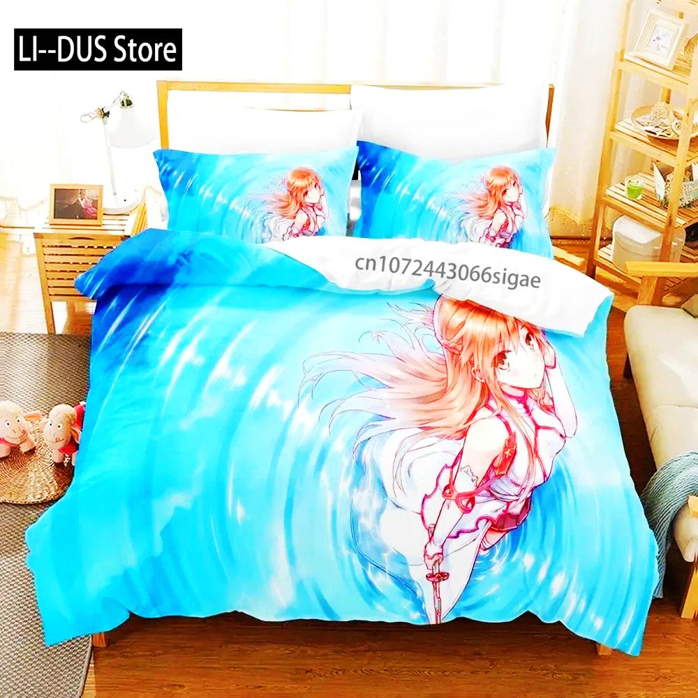 Comforter Girls Anime Shy Bedding Set Bed Set Comforter King Queen Size Boys Adult Bedding Set