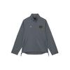 Solid Color Logo Zip-Up Stand Collar Jacket Men Jackets Grey DV0608-014