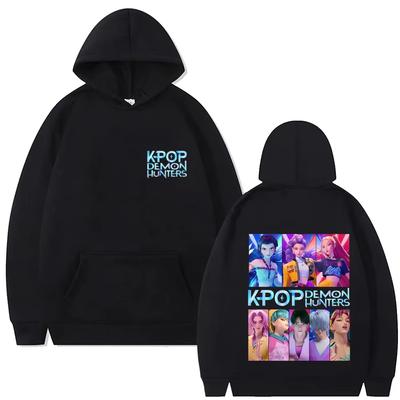 Moletom com Estampa de Caçador de Demônios K-pop Quente e Confortável Unissex Casual Esportivo Pulôver para Outono e Inverno