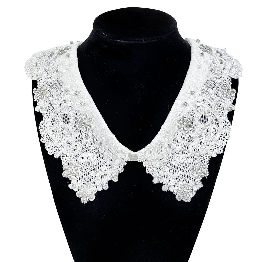 Heavy Industry Embroidery Lace Hollow White False Collar Direct Boutique Decorative Collar