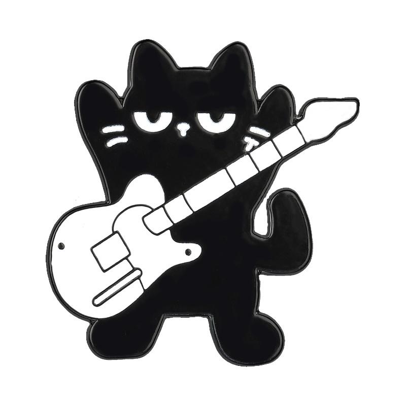 Cutee Black Cat Enamel Pins Cartoon Kitten Void Loading Kawaii Animal Brooches Lapel Backpack Badge Jewelry Gifts for Friends