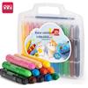 Deli 72126 Twistable Oil Pastels – 12 Vibrant, Water-Soluble Colors for Children's Painting and Student Art.