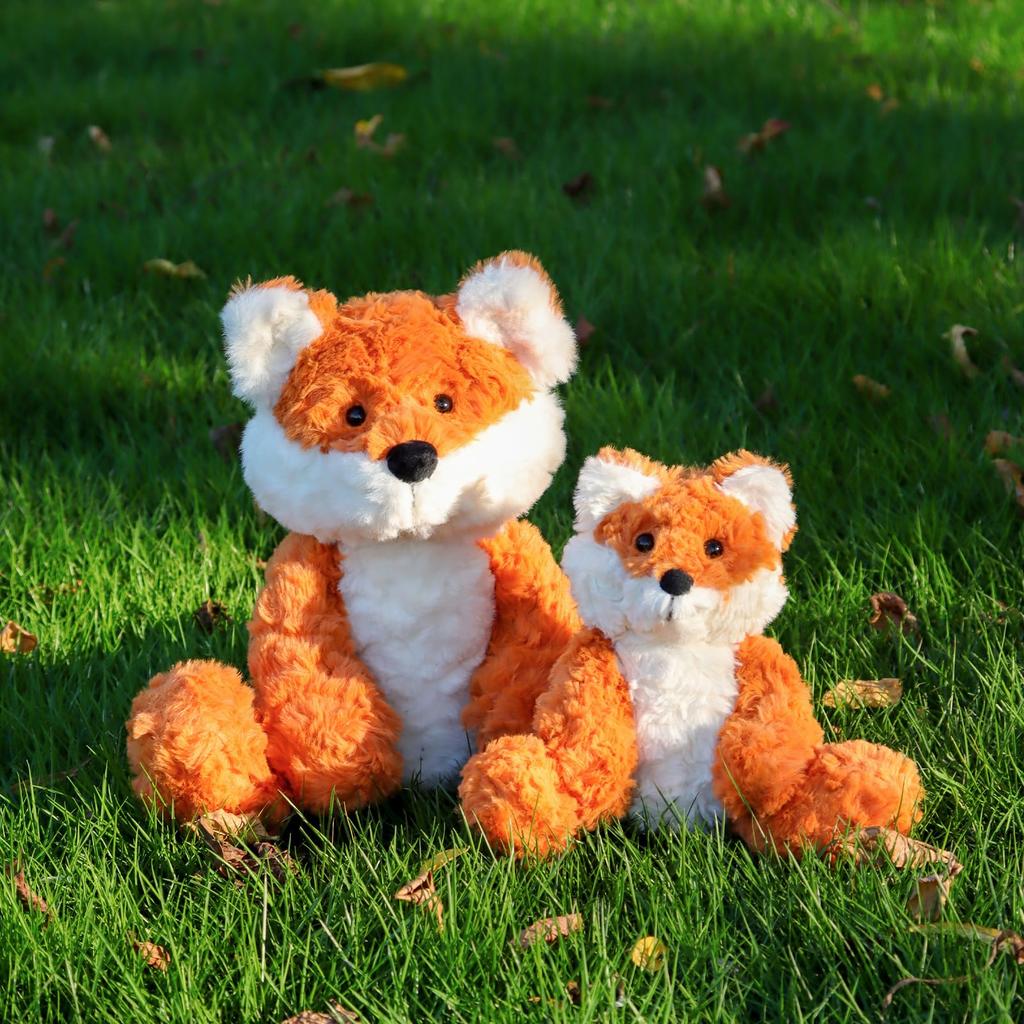 Apricot Lamb Flower Fox Plush Soft and Fluffy Flower Fox Suitable for Boys and Girls Toy, Cute, 20cm,