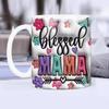 3D Best Mom Ever Ceramic Coffee Mug Mama Teacup Flower Mother