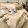 Premium 1000TC Egyptian Cotton Luxury Gold Embroidery Hotel Style Bedding Set Duvet Cover Flat/Fitted Bed Sheet Pillowcases 4Pcs