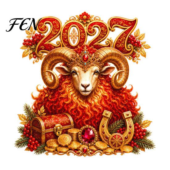Traditional Spring Festival Supplies 2027 New Year Window Cling, Red And Gold Zodiac Sheep Static Decals Lunar Clings for Glass Doors, Non-adhesive