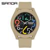 SANDA 9021 Clock Men'S Watch Silicone Strap Waterproof Watch Creative Simple Girls 'Watch New Fashion White Casual Quartz