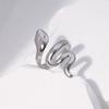 Simple Snake Finger Ring  Punk Snake Ring For Women Men Personality Stainless Steel Ring Jewelry Accessories Gifts