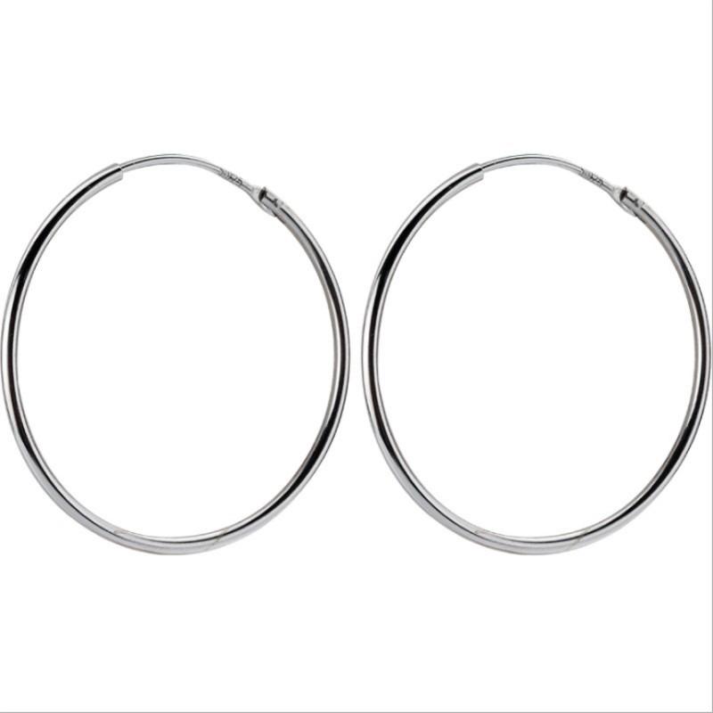 Simple Korean Style Minimalist Geometric U Shaped Silver Plated Earrings For Women